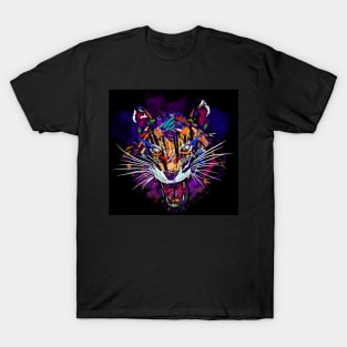 Tiger digital colorful illustration sketch T-Shirt